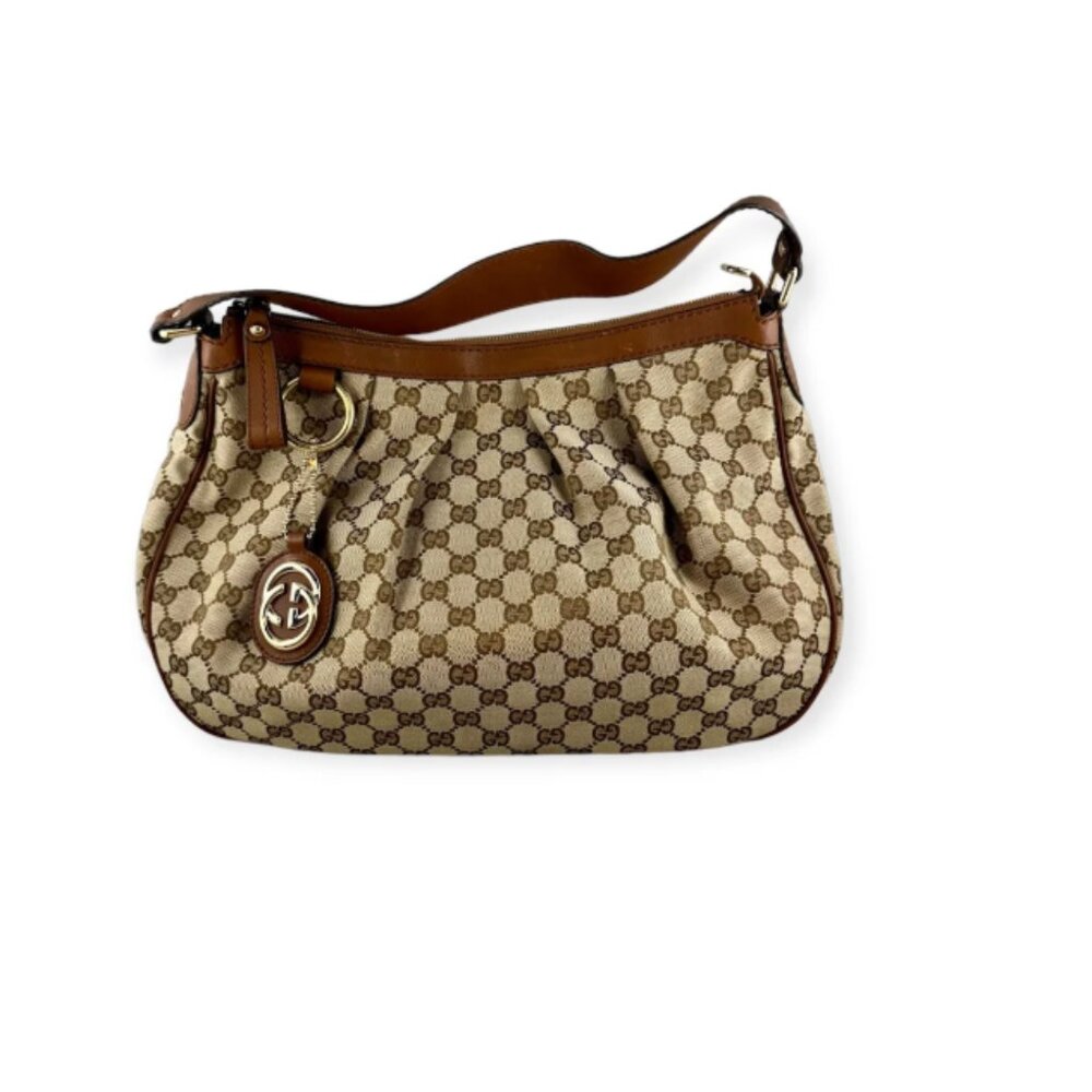 GUCCI Sukey Hobo Shoulder Bag in Brown